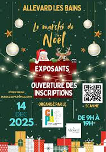 Affiche Allevard marché de Noël