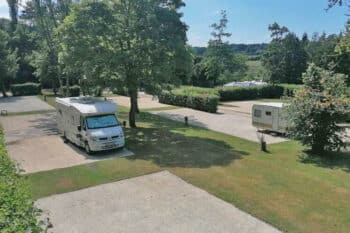 St Evroult motor home area aerial view