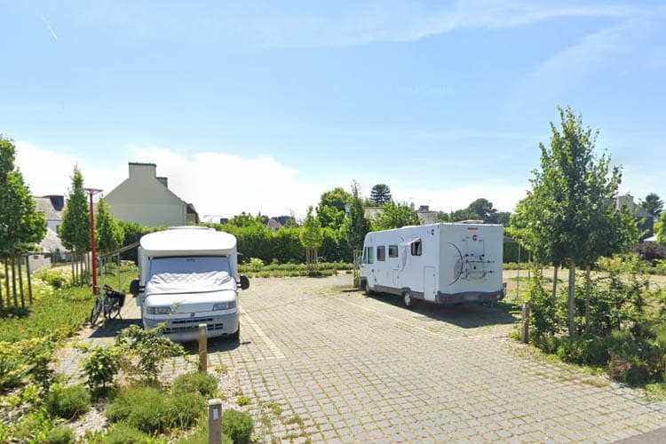 aire pour camping-cars de Maël-Carhaix, vue
