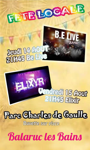 Fiesta local y parque de atracciones de Balaruc les bains