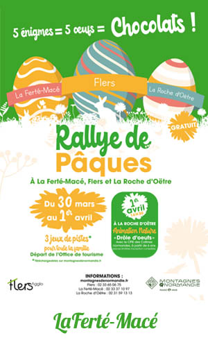 Affiche du Rallye de Pâques à Ferté-Macé.