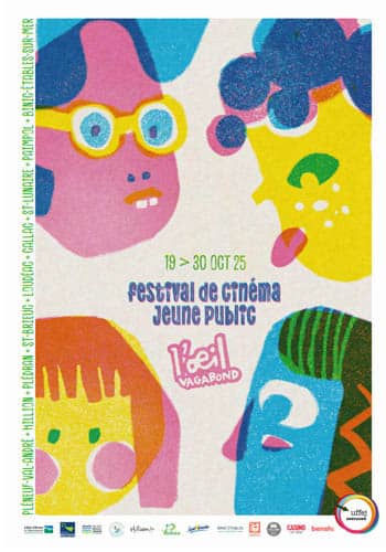 pour aire de camping car L'oeil Vagabon Pléneuf Val André Affiche