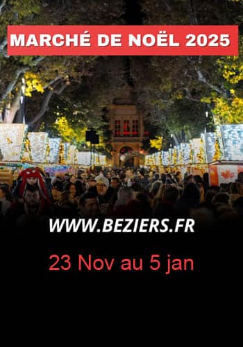 Affiche Béziers Marché de Noël