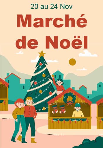 Affiche Marché de Noël Ax-les-Thermes