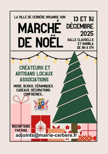 Affiche Marché de Noël Cerbère