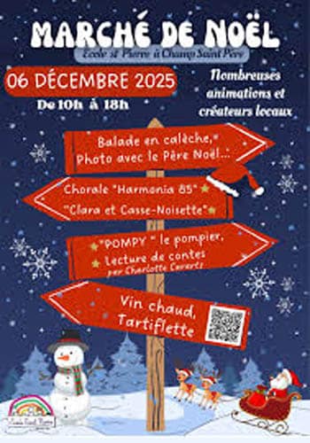 Affiche Marché de Noël Le Champ Saint Père