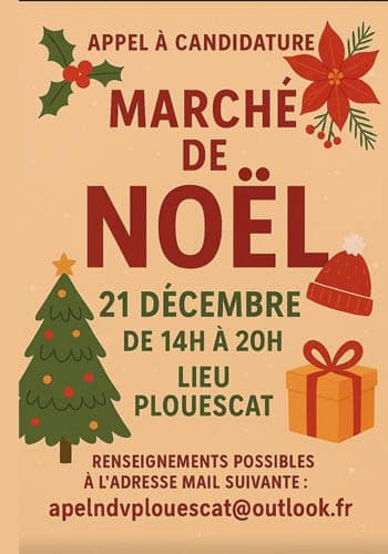 Affiche Marché de Noël Plouescat