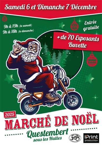 Affiche Questembert marché de Noël