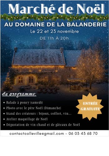 Affiche marché de NOël à Colleville Montgomerie