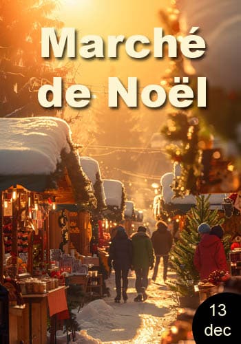 Affiche marché de noel Bagnoles de l'Orne